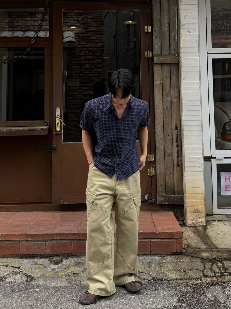 Down pigment dining cargo pants