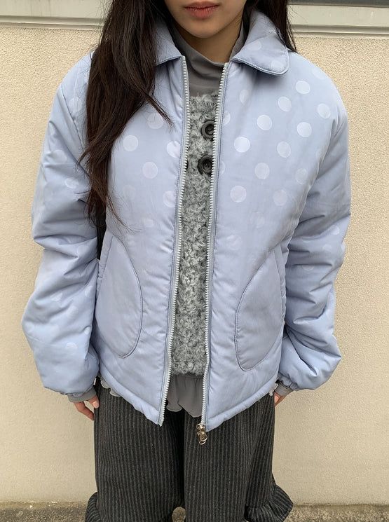 Calper 3oz Dot Collar Padding Jumper