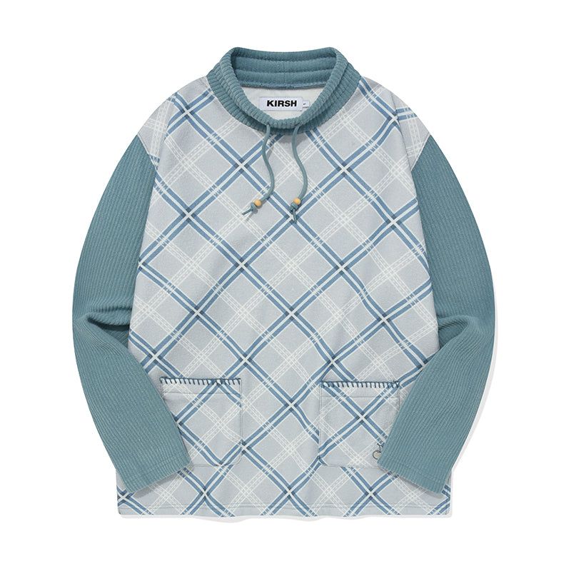COLORING CHECK PATTERN SWEATSHIRT [MINT]