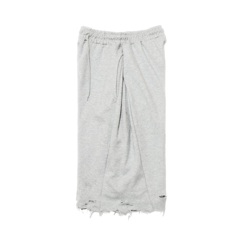damage cutting bermuda pants (gray)