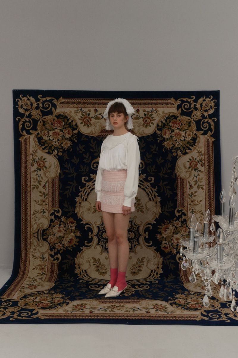 Satin layered sweatshirt
