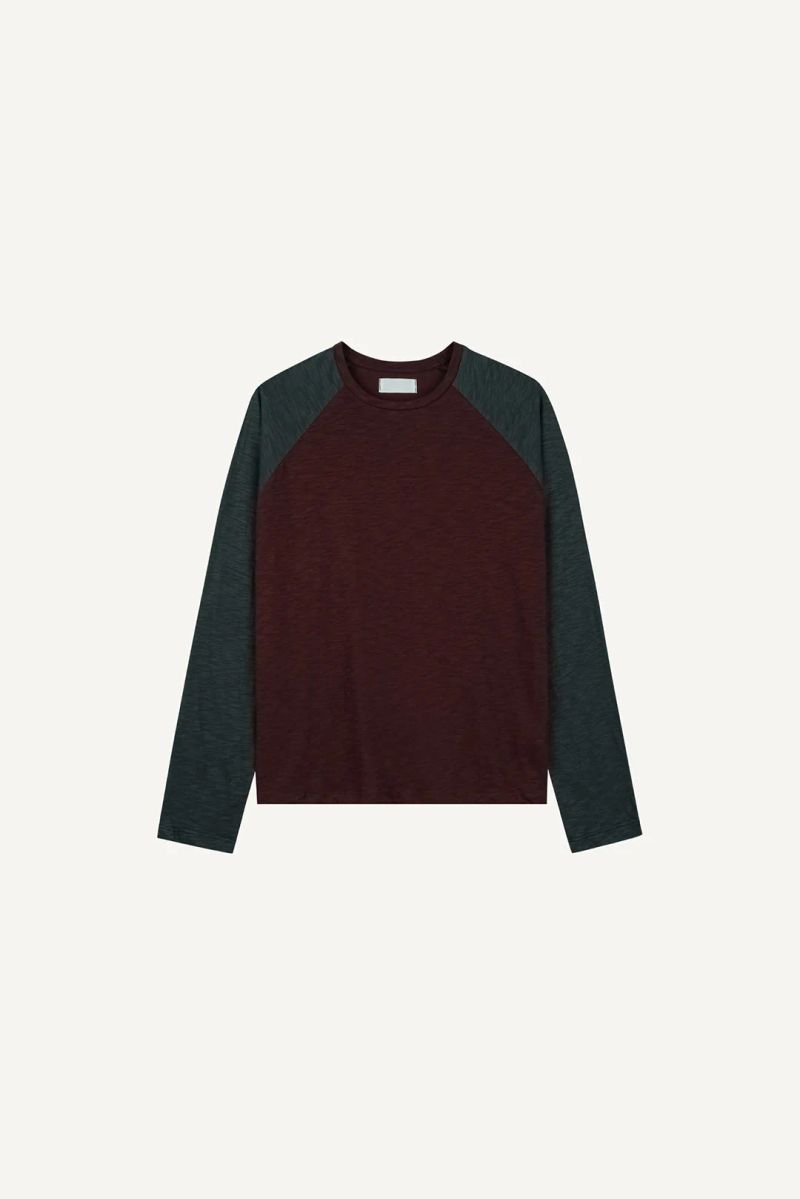 スラブ コットン ラグラン ロングスリーブ