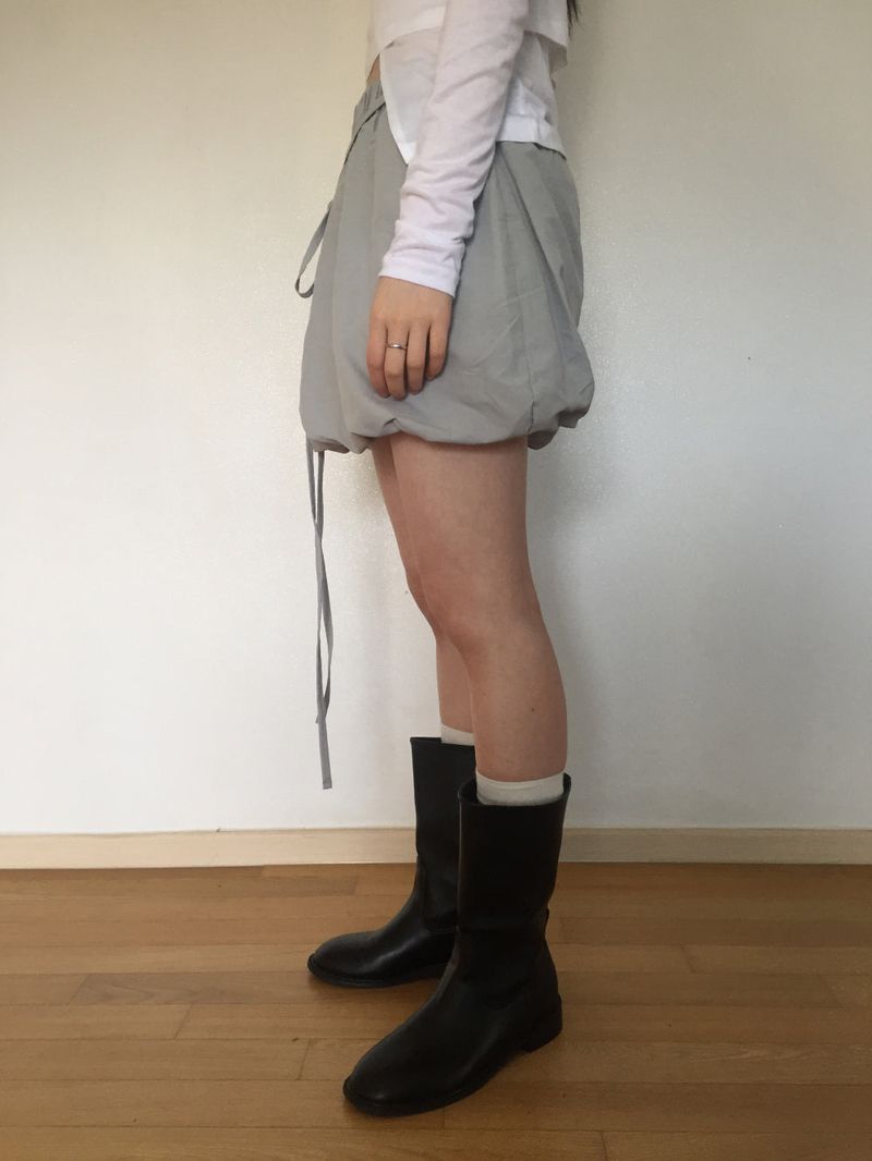 Tie Balloon Mini Skirt (4 colors)