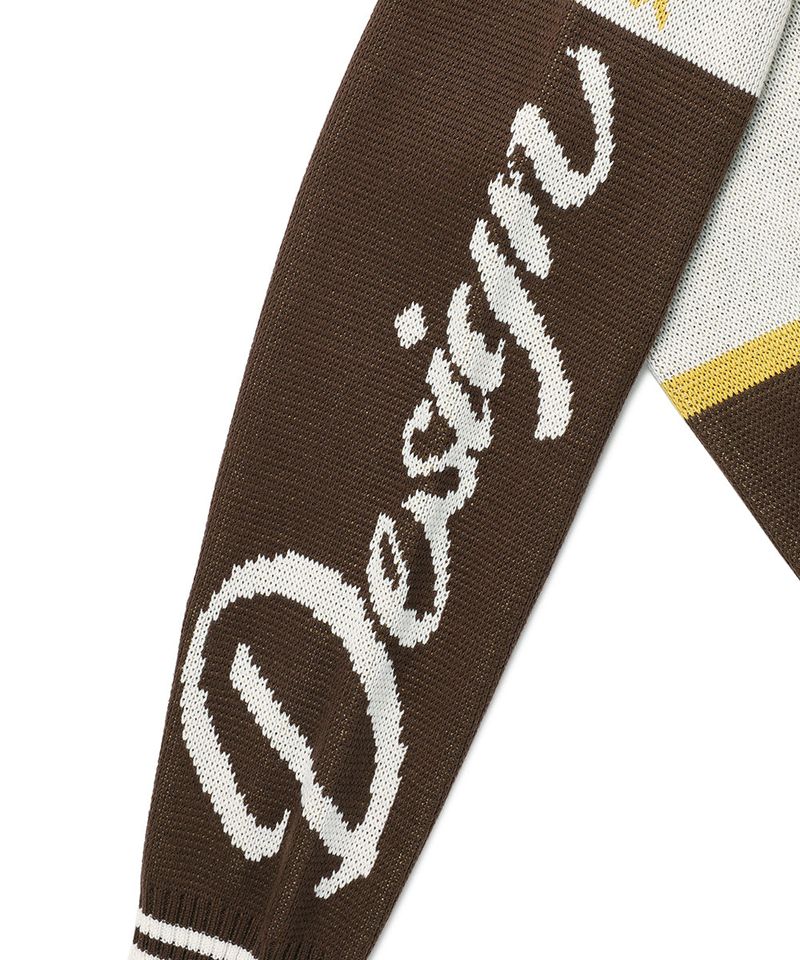 RACING TEAM KNIT ZIP UP BROWN(CV2EFUK682A)