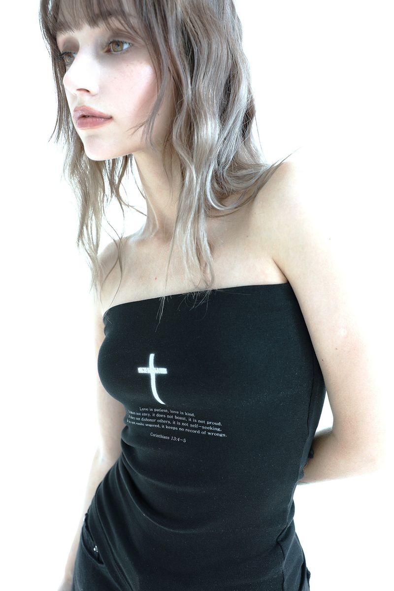 Ether Sanctuary（エーテル サンクチュアリー）の「 Cross Tube Top (Black)（Tops）」