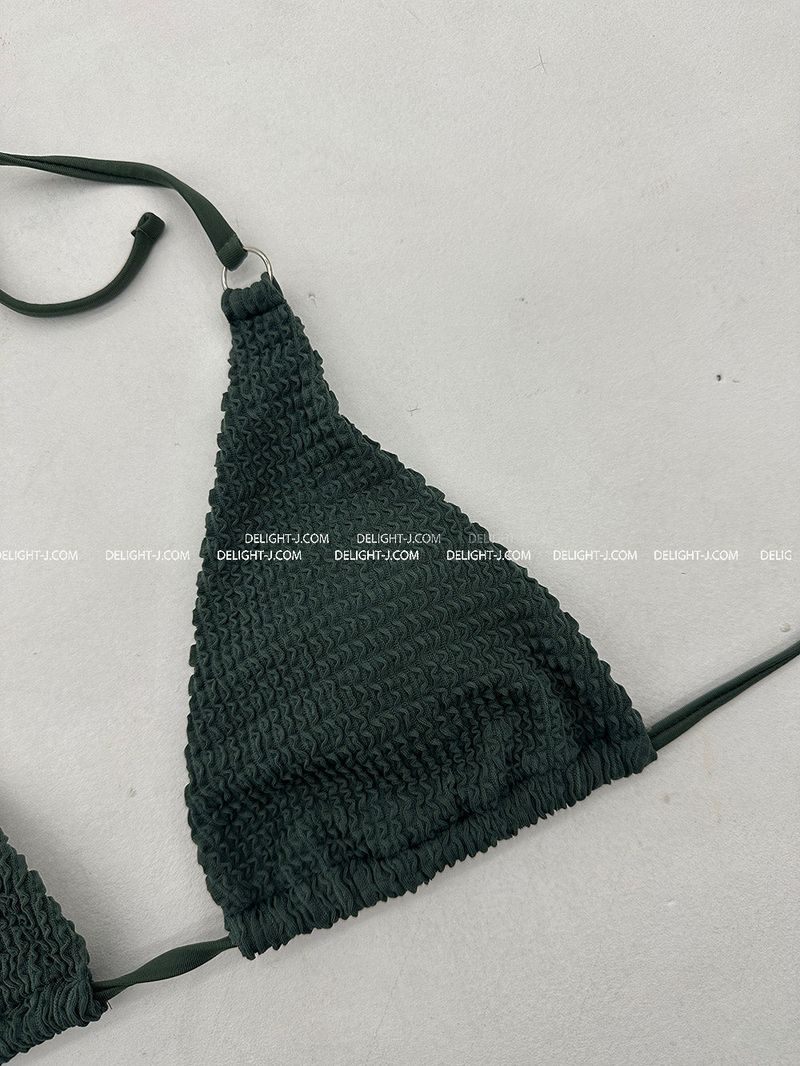 Ring point ribbed bikini