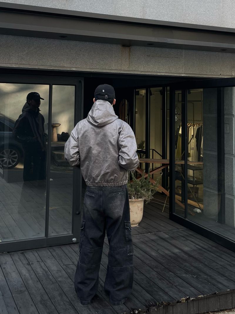 Smoky Washed Cargo Denim