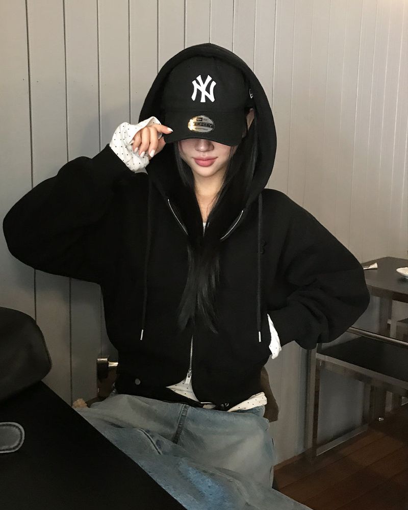 [ORIGINAL] Tibet 2-Way Cropped Hood Zip-Up