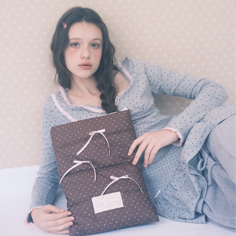 Pillow Notebook Pouch_dot brown