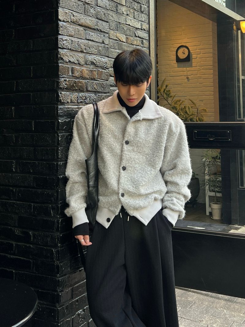 INF High-neck cardigan