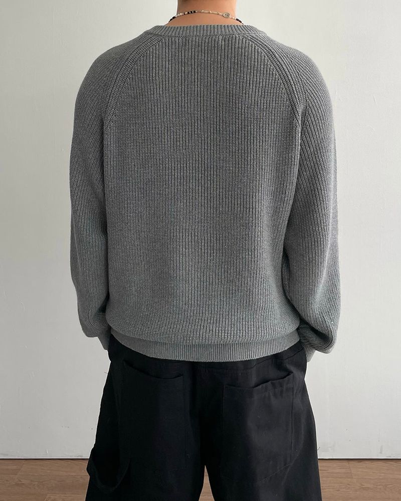 Sleek Zipper Round Knit