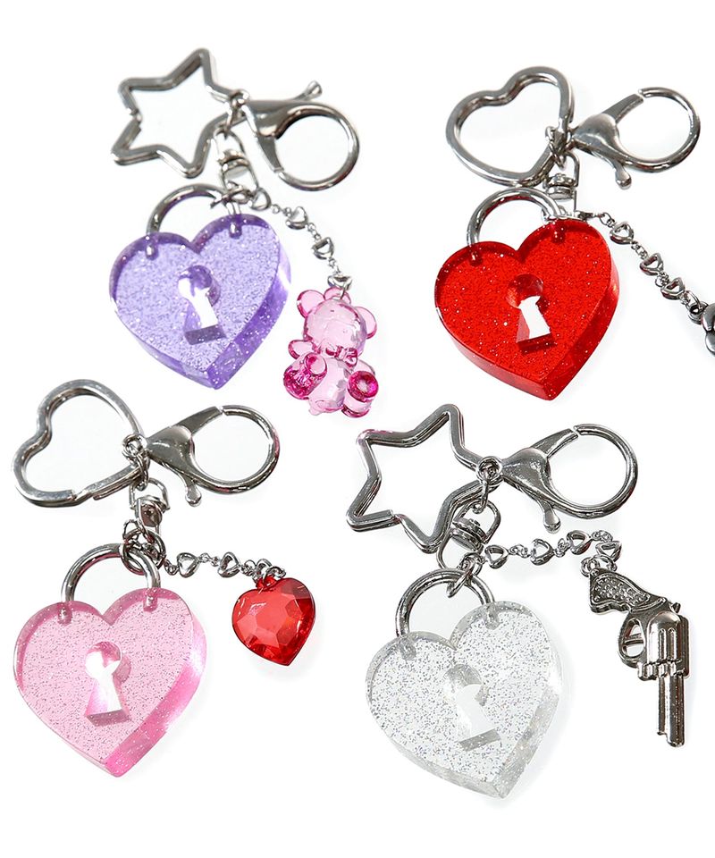 CLUT STUDIO(クラットスタジオ)の「heart lock key ring - PINK(Toys/Key Holders)」