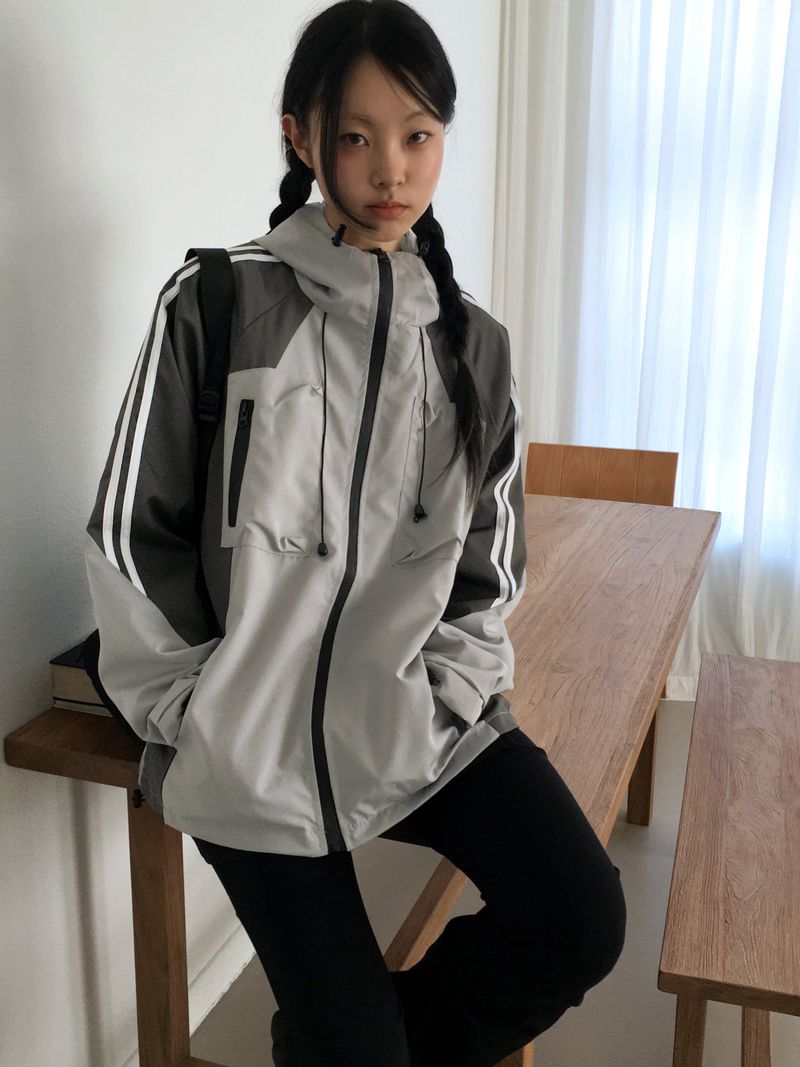 WONDER WONDER(ワンダーワンダー)の「Gram track color combination overfit gofcore windbreaker(Jackets/Outerwear)」