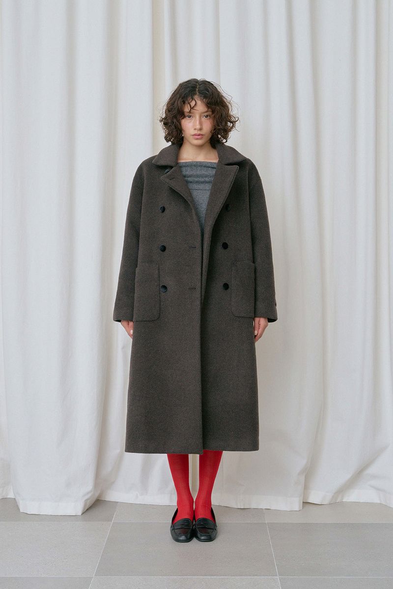 Herringbone double coat_brown