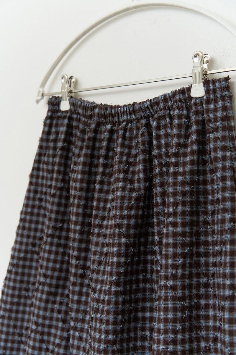(W) Mus Checked Skirt