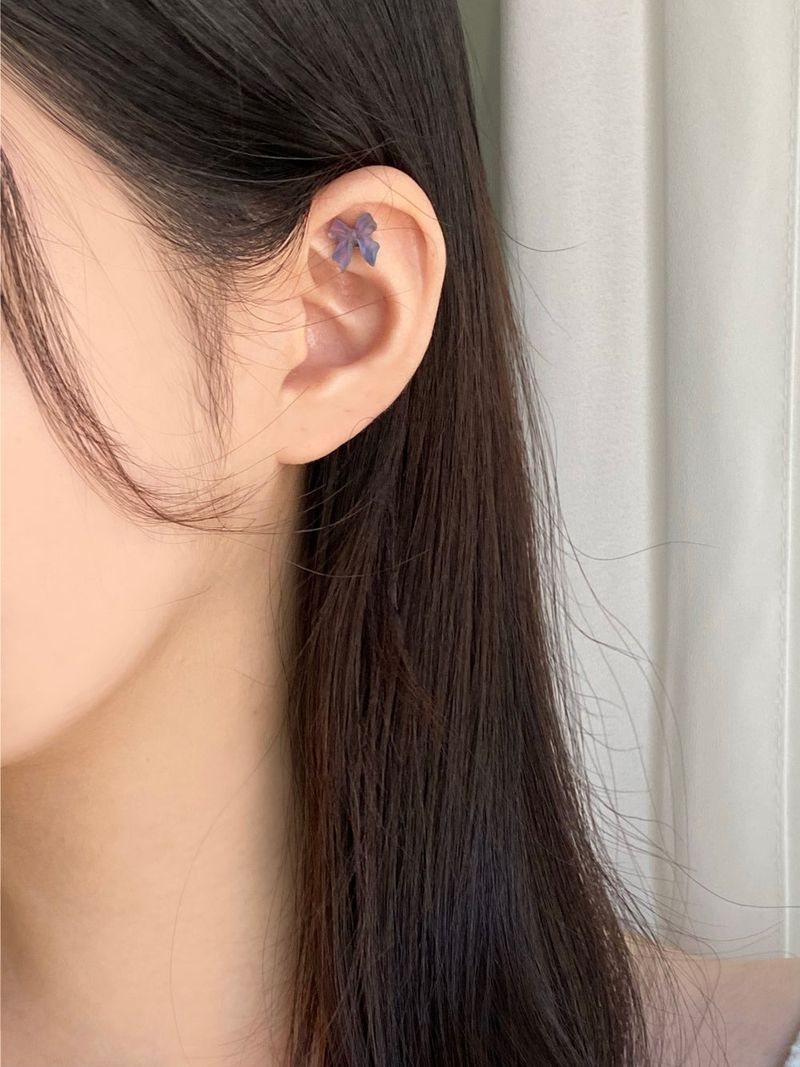 Frill ribbon Aurora piercing / 3 colors
