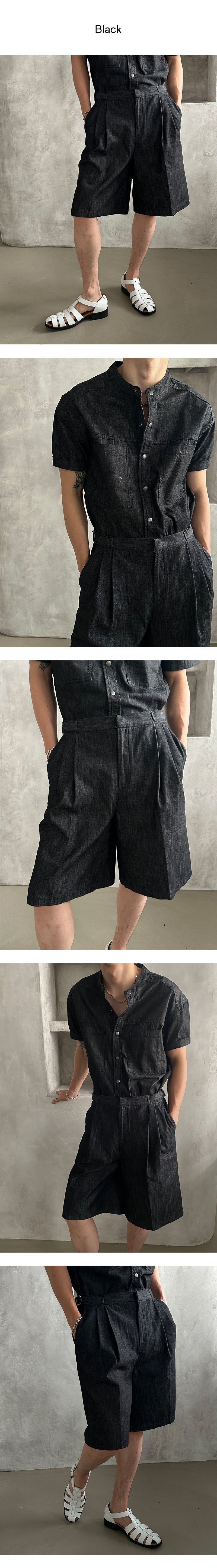 [S/S] Cool two tuck strap bermuda pants (3color)