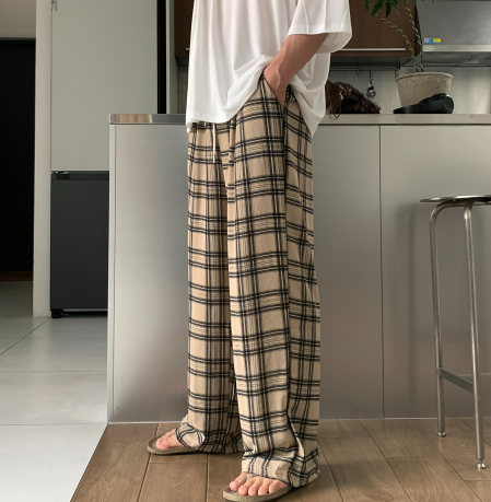 Kuiper Turkic Check Pattern Wide Fit Pants