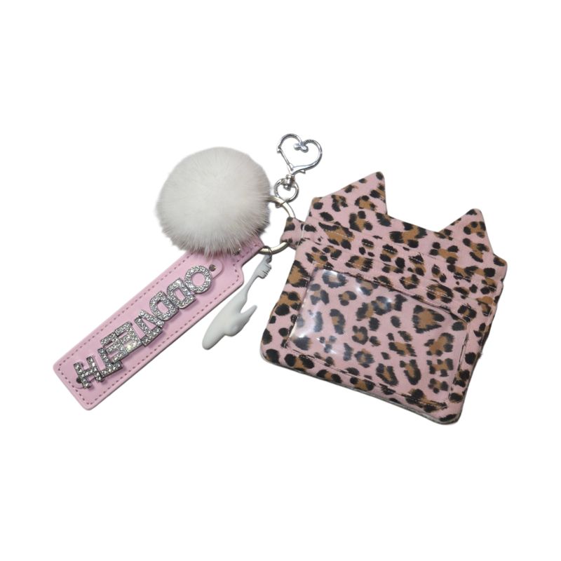 Brush Girl Leopard Wallet (PINK CAT)
