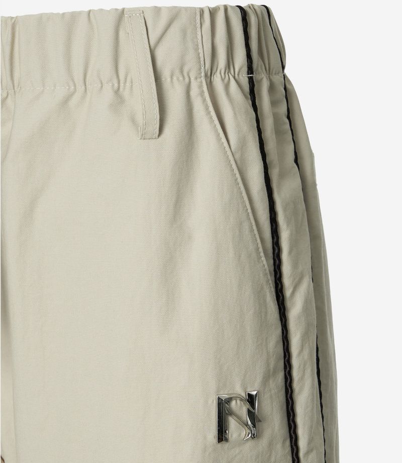 Newalrin emblem nylon wide Pants