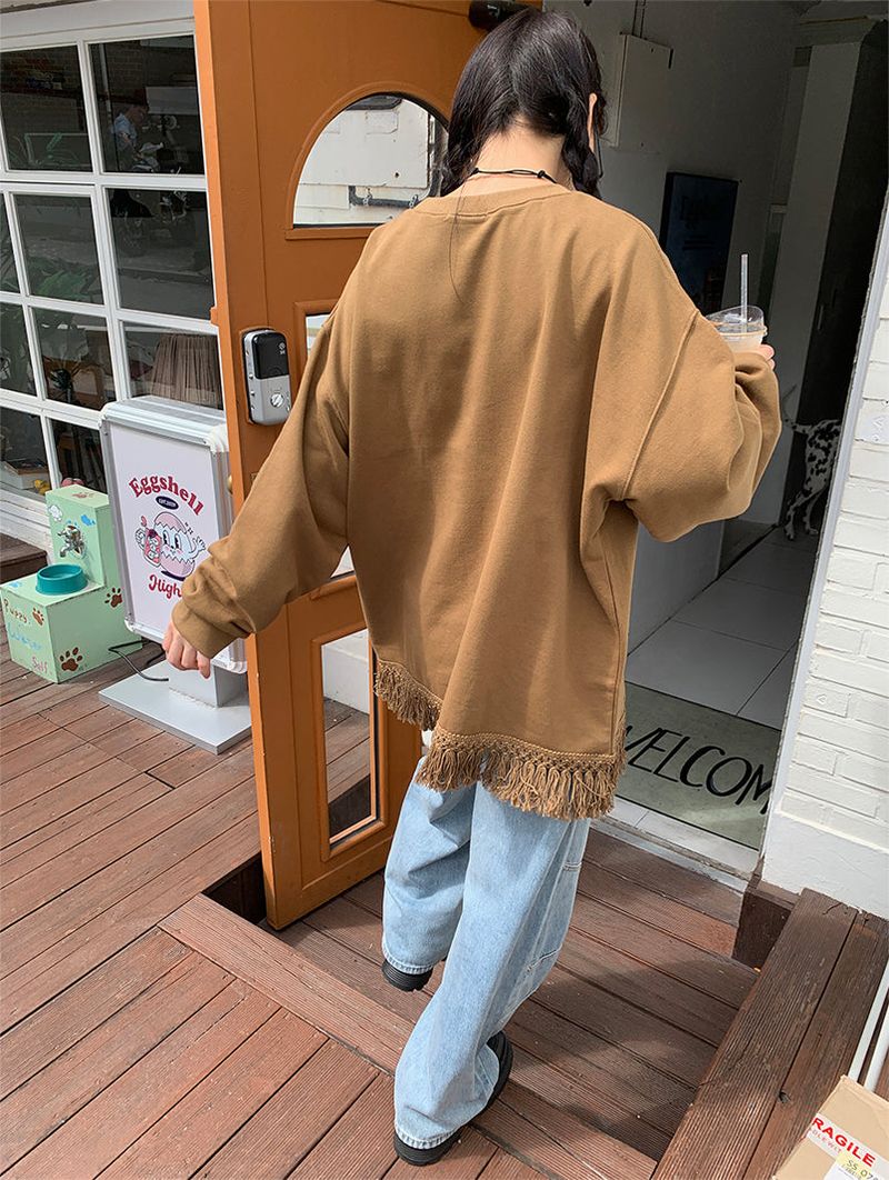 FRINGE TASSEL SWEAT SHIRT (3C)
