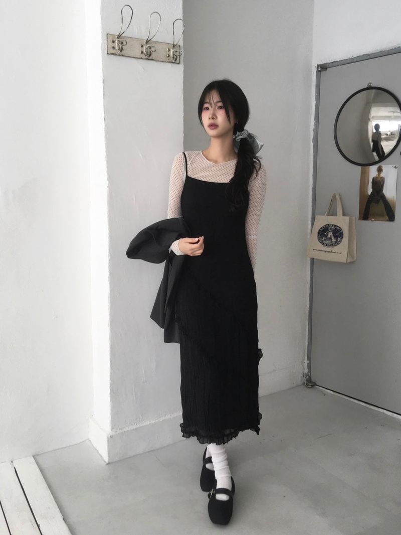 leaf Long Tank Top Dress