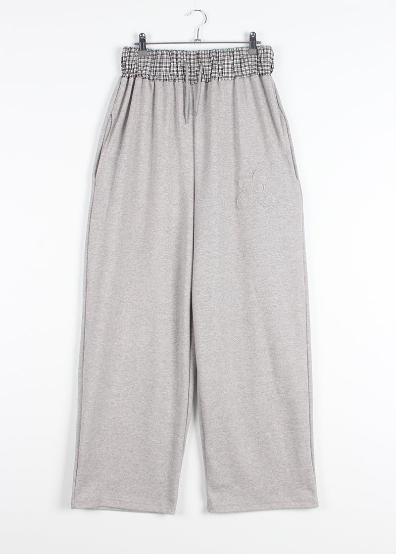 FLOWER CHECK BANDING PANTS