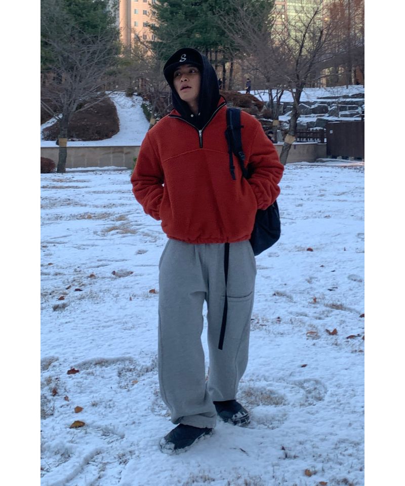 [Sweat ver.] Belt curve pants
