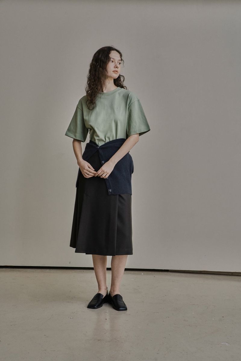 OVERSIZED LOGO EMBROIDERED T-SHIRT_GREEN