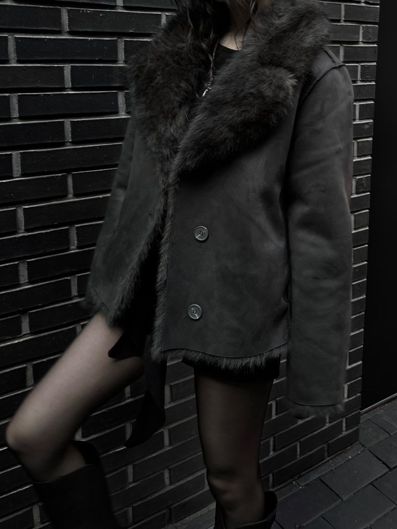 reversible fur mustang jacket (2color)