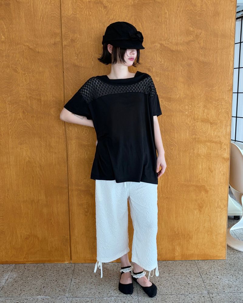 ロゼット エンボ パンツ (2colors)