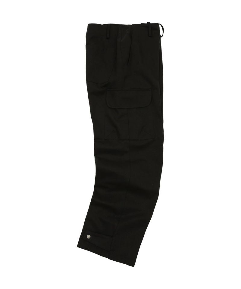 Snap Pocket Stitch Pants Black