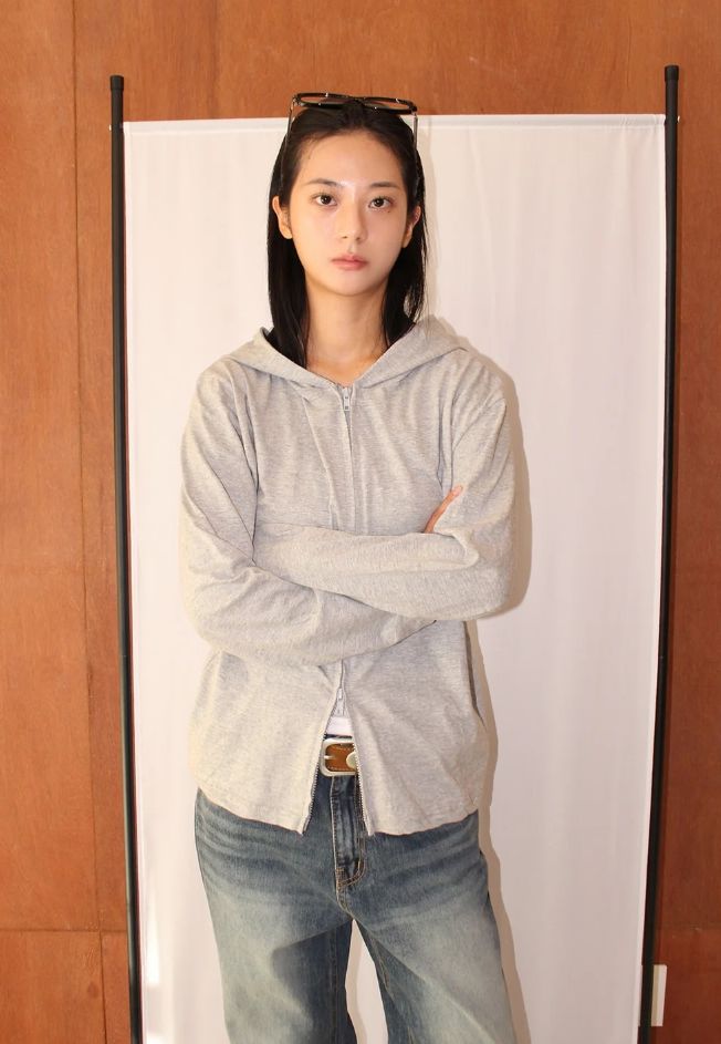 (2-way) SLUB HOOD ZIP-UP
