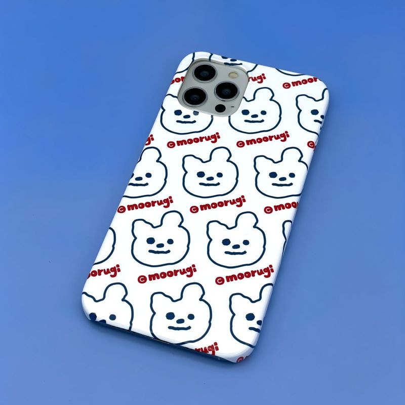 moorugi(モールジ)の「White pattern Bumper Case(Hats)」