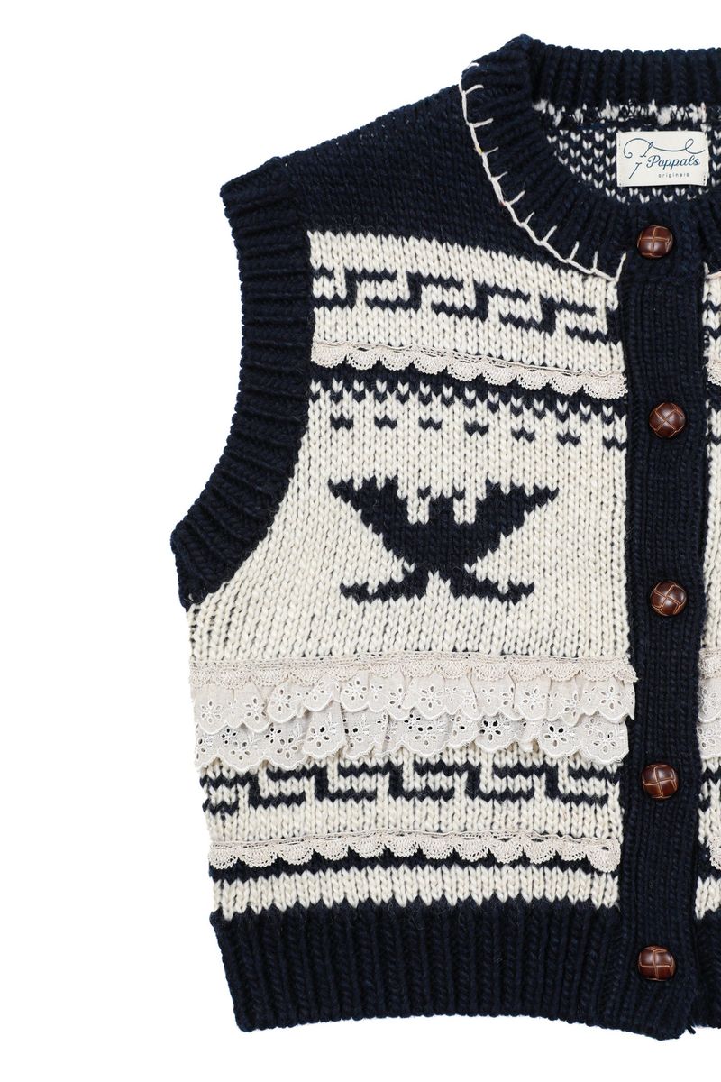 Monet Jacquard Vest [Navy]