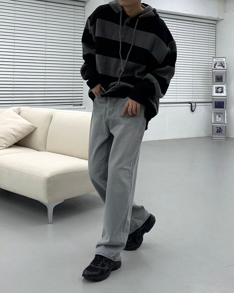 TR2422 Gray Over Wide Denim