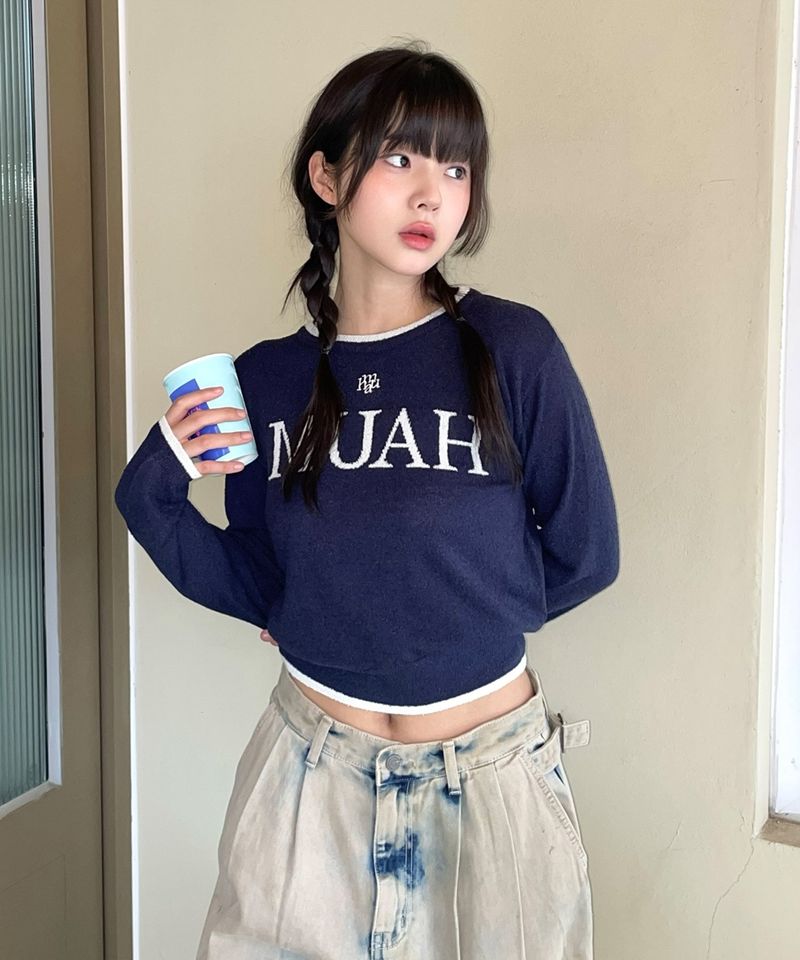 LOGO BOUCLE ROUND KNIT