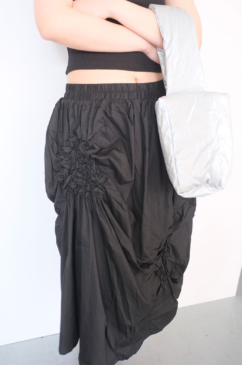 flared shirring skirt