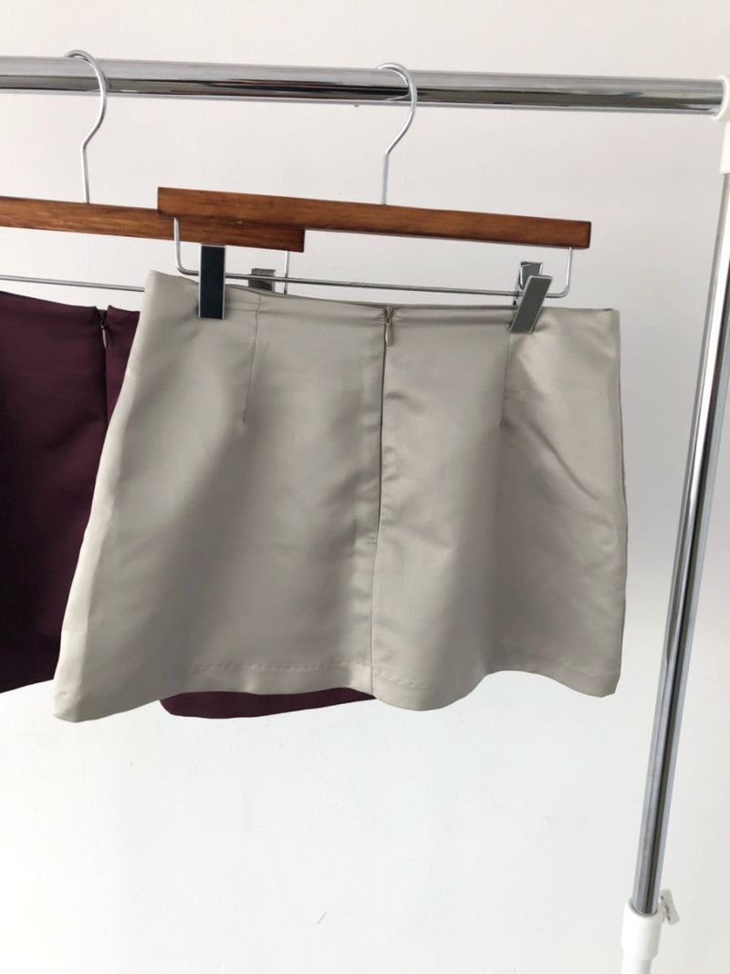 satin mini skirt