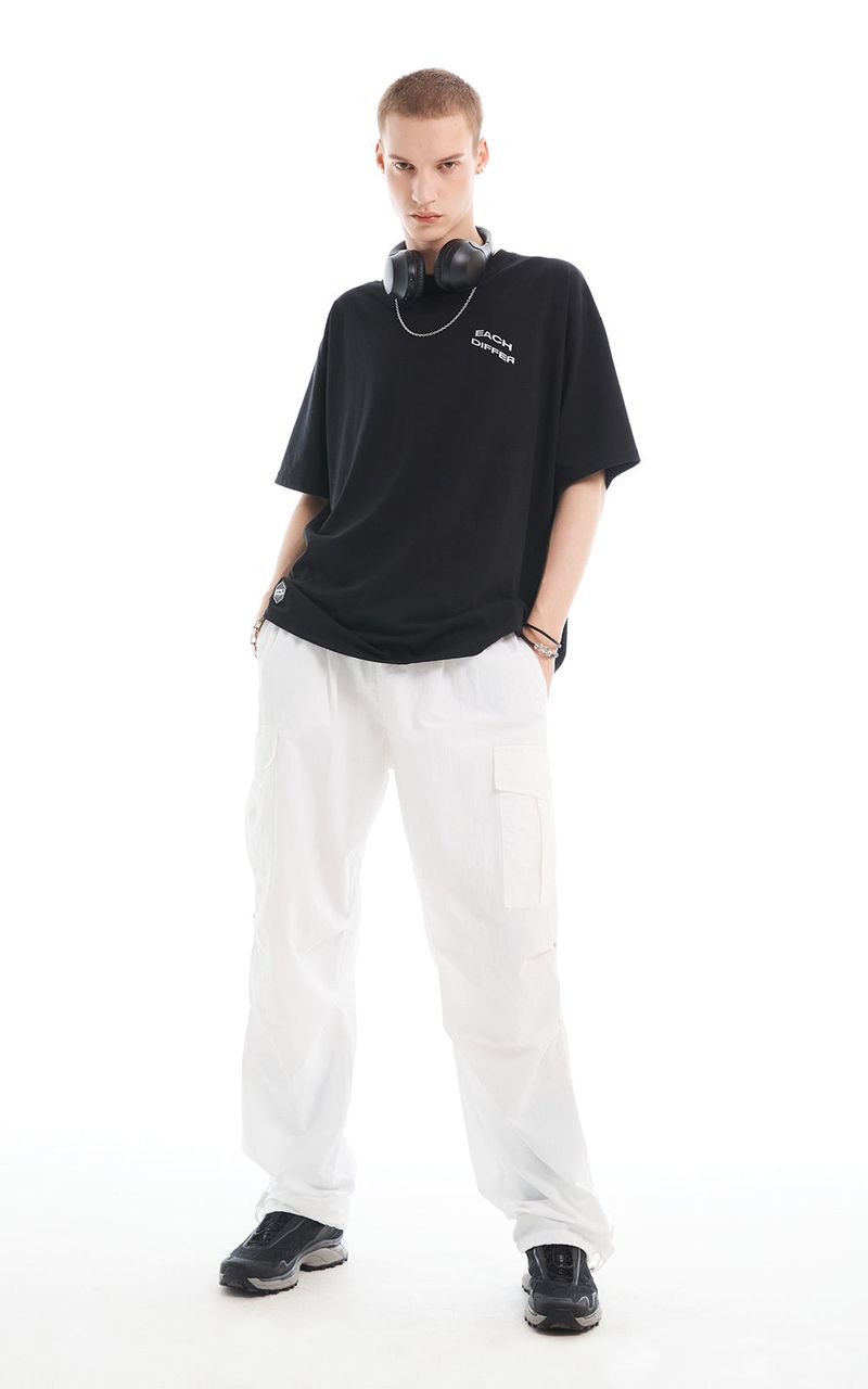REFLECTIVE OVER SIZE T-SHIRT_BLACK