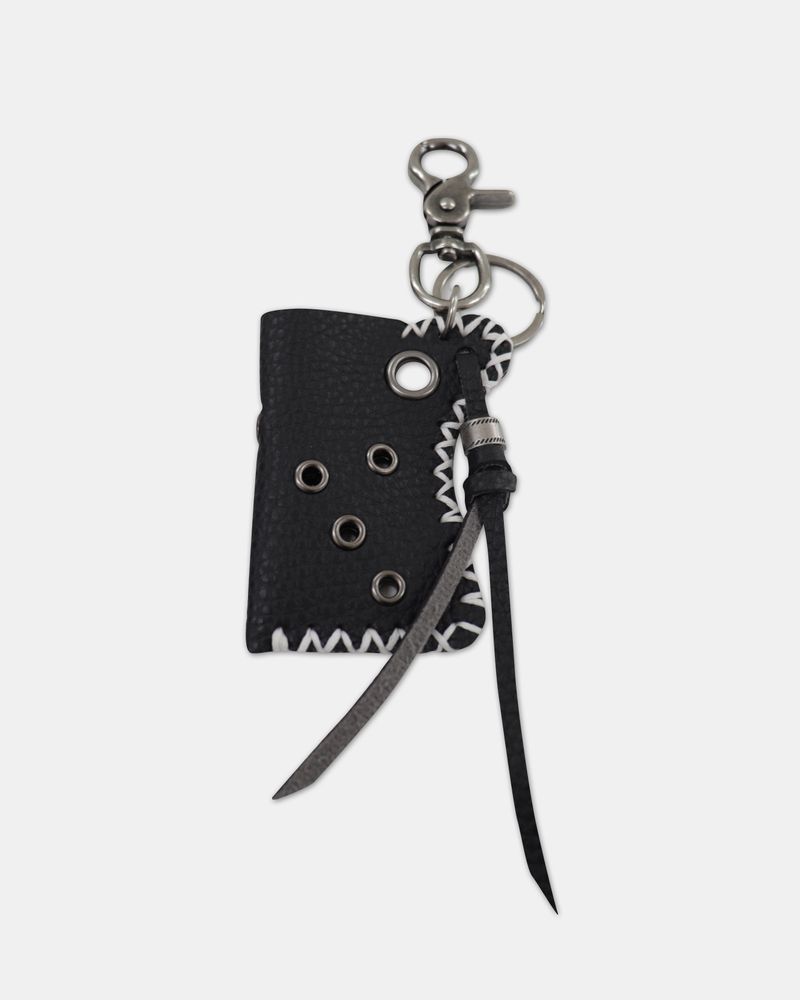 Kuhing Eyelet Stitch Leather Carabiner