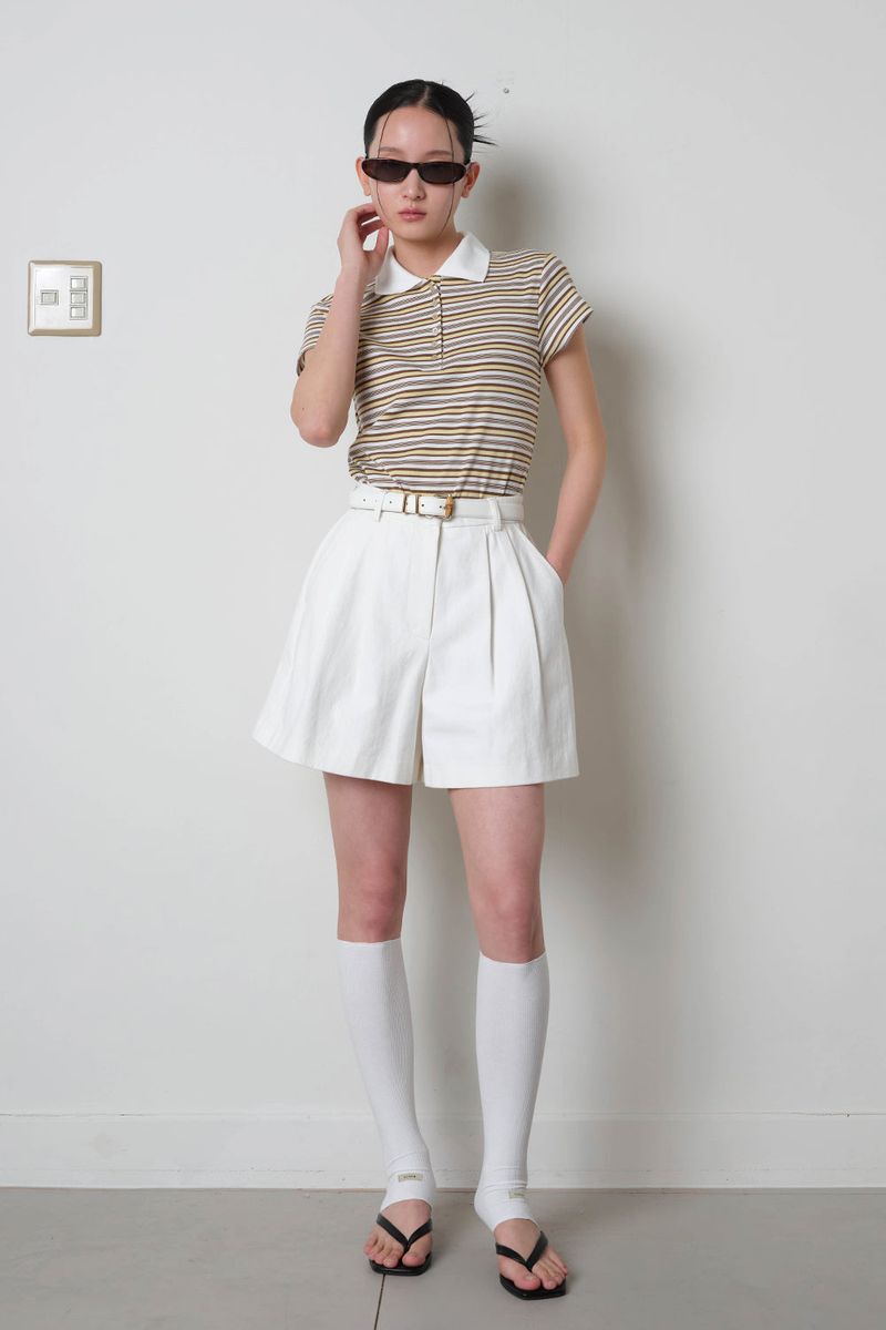 Cotton Twill Shorts_White