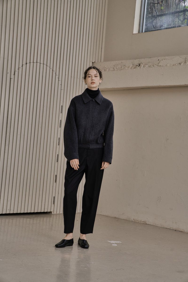 BLOUSON WOOL JACKET_GRAY