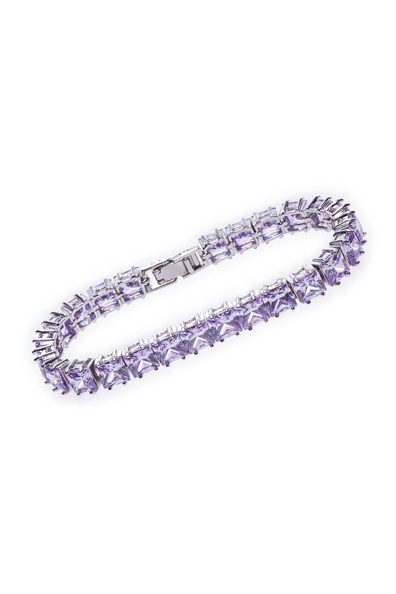 blackpurple（ブラックパープル）の「Square Cubic Train Bracelet（Accessories）」