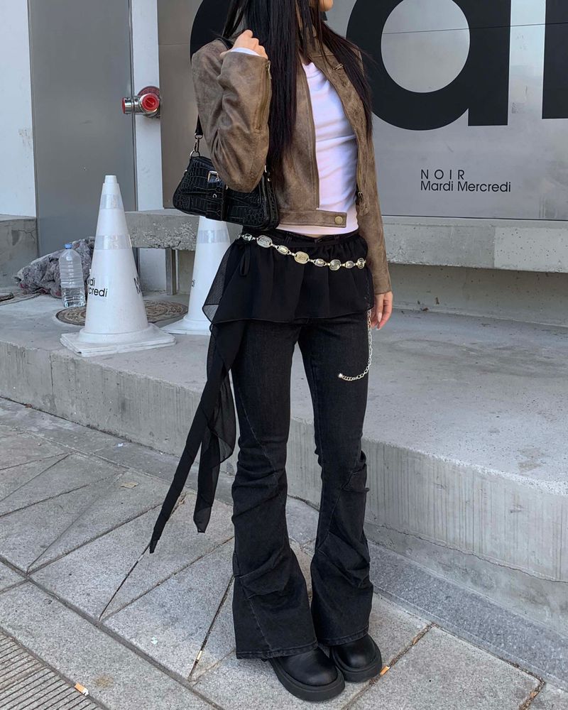 Suede leather jacket