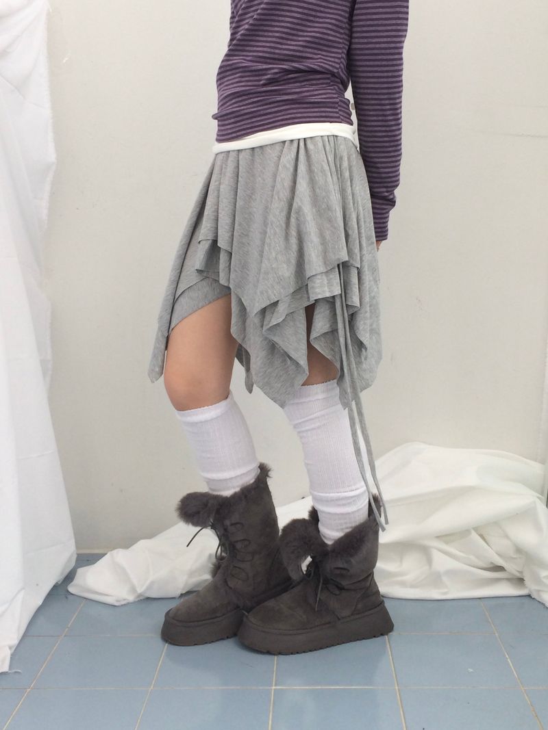 ribbonline wave skirt