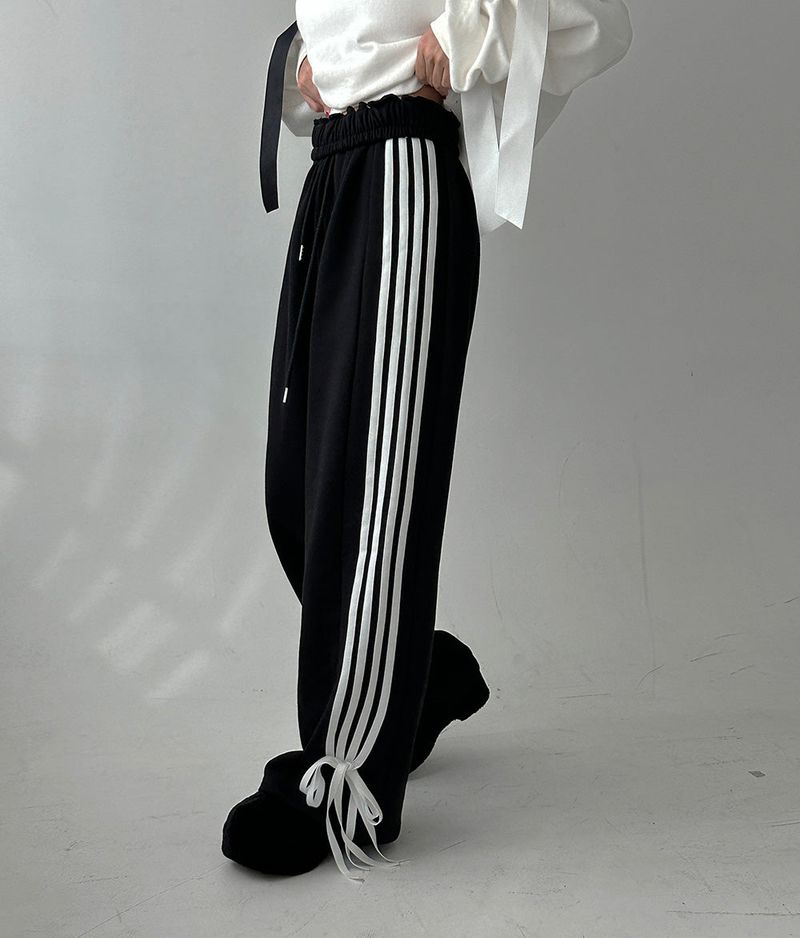 Ribbon Track Wide Pants
