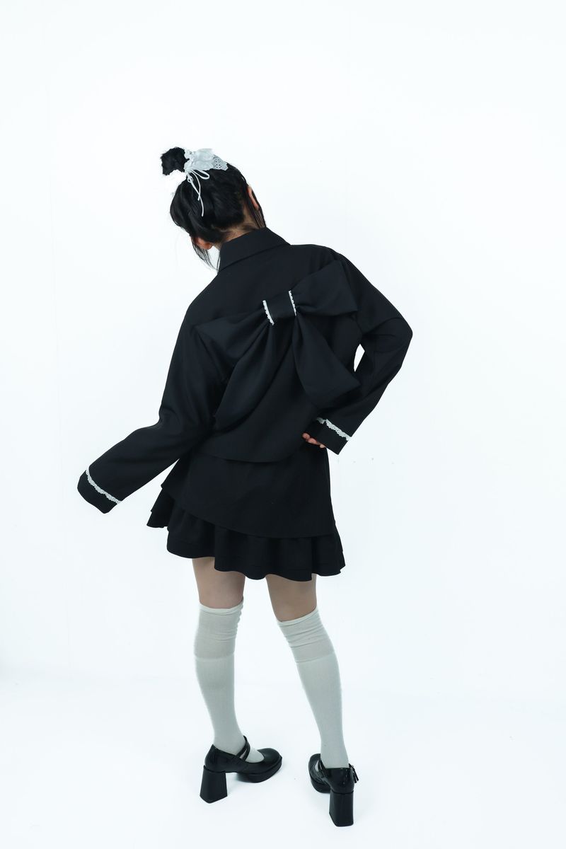 bigribbon jacket(black)