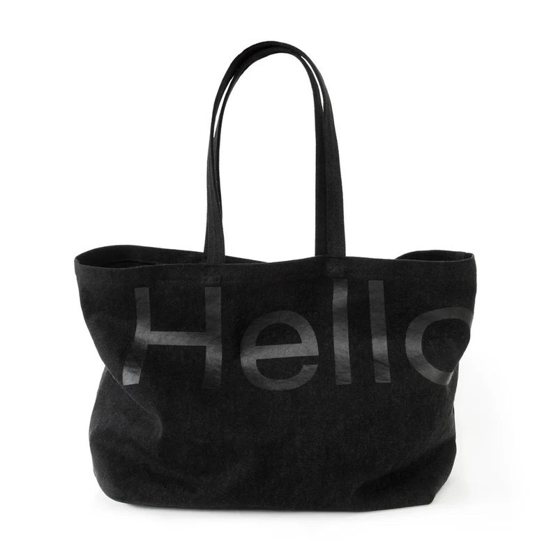 hellodude（ハローデュード）の「Big tote bag - Heavy black denim（Bags）」