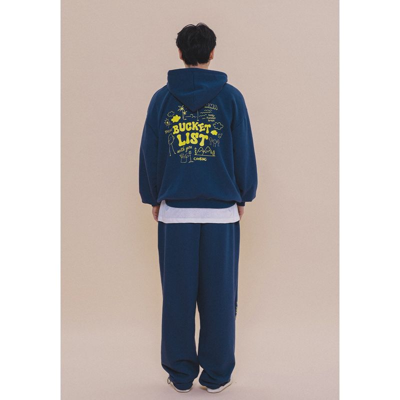 HOLYNUMBER7 X CHOI BYUNGCHAN CHICK GRAPHICS HOODIE_NAVY